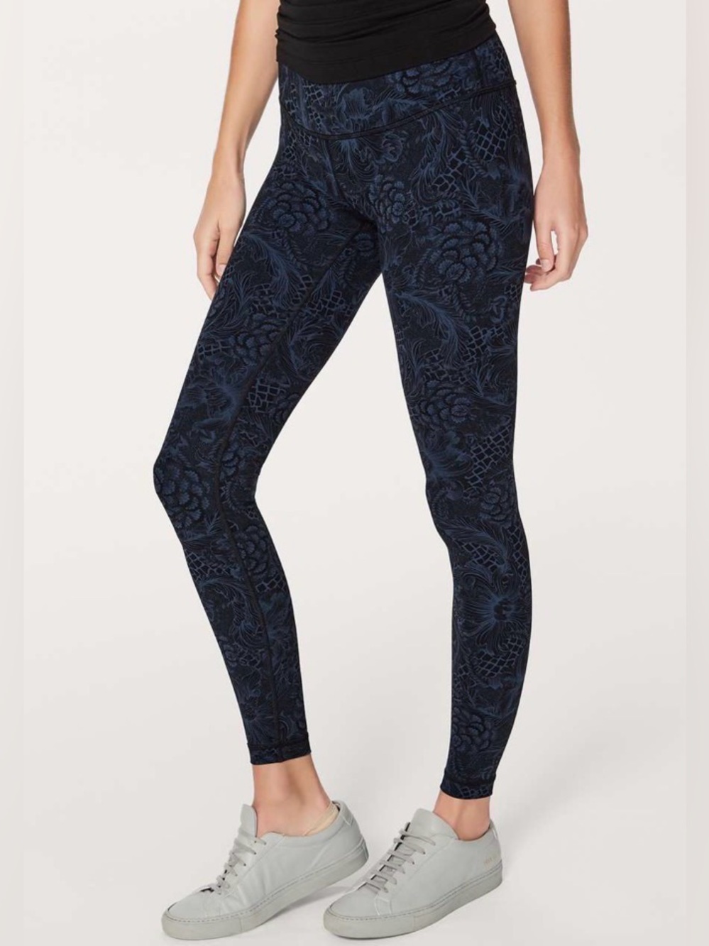 Lululemon Wunder Under Low-Rise Tight *Full-On Luxtreme 28"- Blue Black/ Size 8